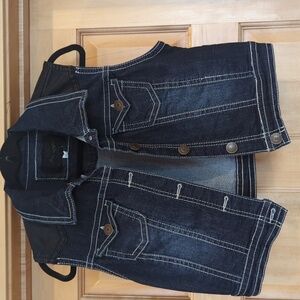 All lower size L cropped denim vest